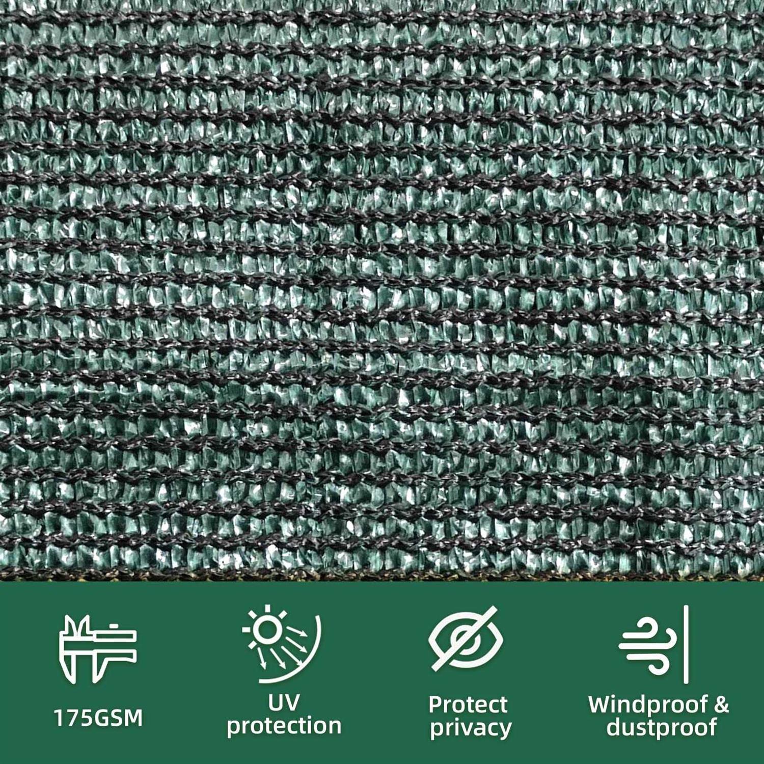 KANAGAWA Privacy Screen Fence 90% Blockage Heavy Duty 175 GSM Fencing Mesh Net Cover for Outdoor Wall Garden Yard Backyard Cable Zip - Cheap Fitting