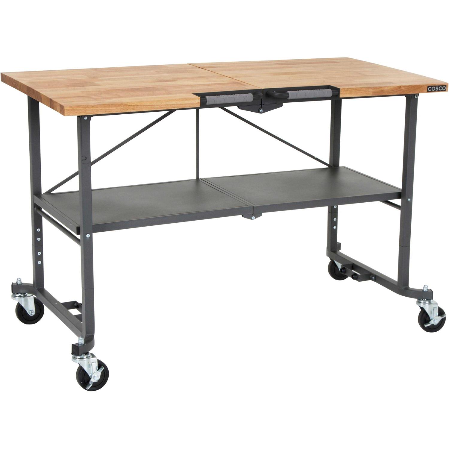 Cosco SmartFold Butcher Block Portable Workbench/ Utility Table - Cheap Fitting