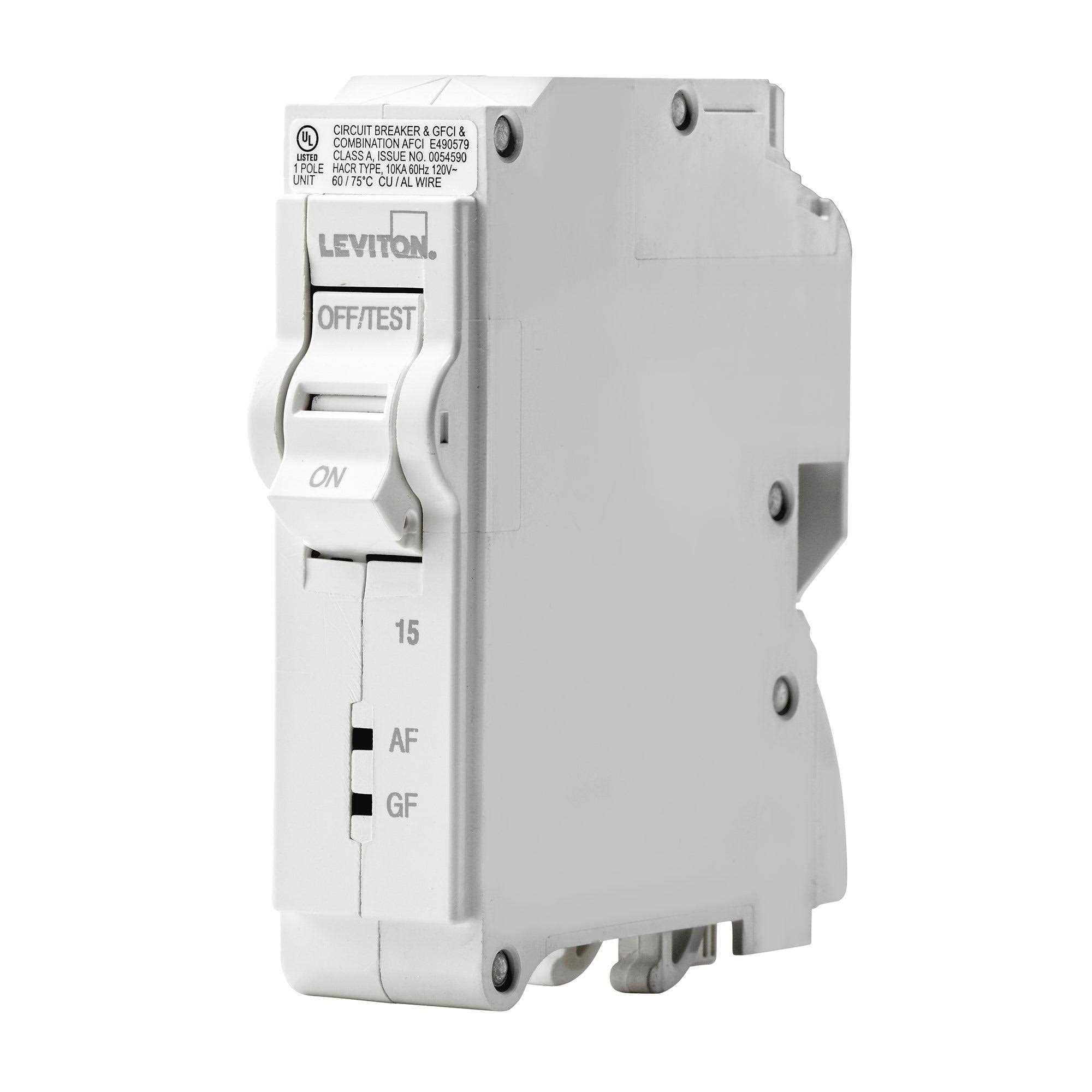 Leviton LB115-DF 15A 1-Pole Plug-on AFCI/GFCI Branch Circuit Breaker - Cheap Fitting