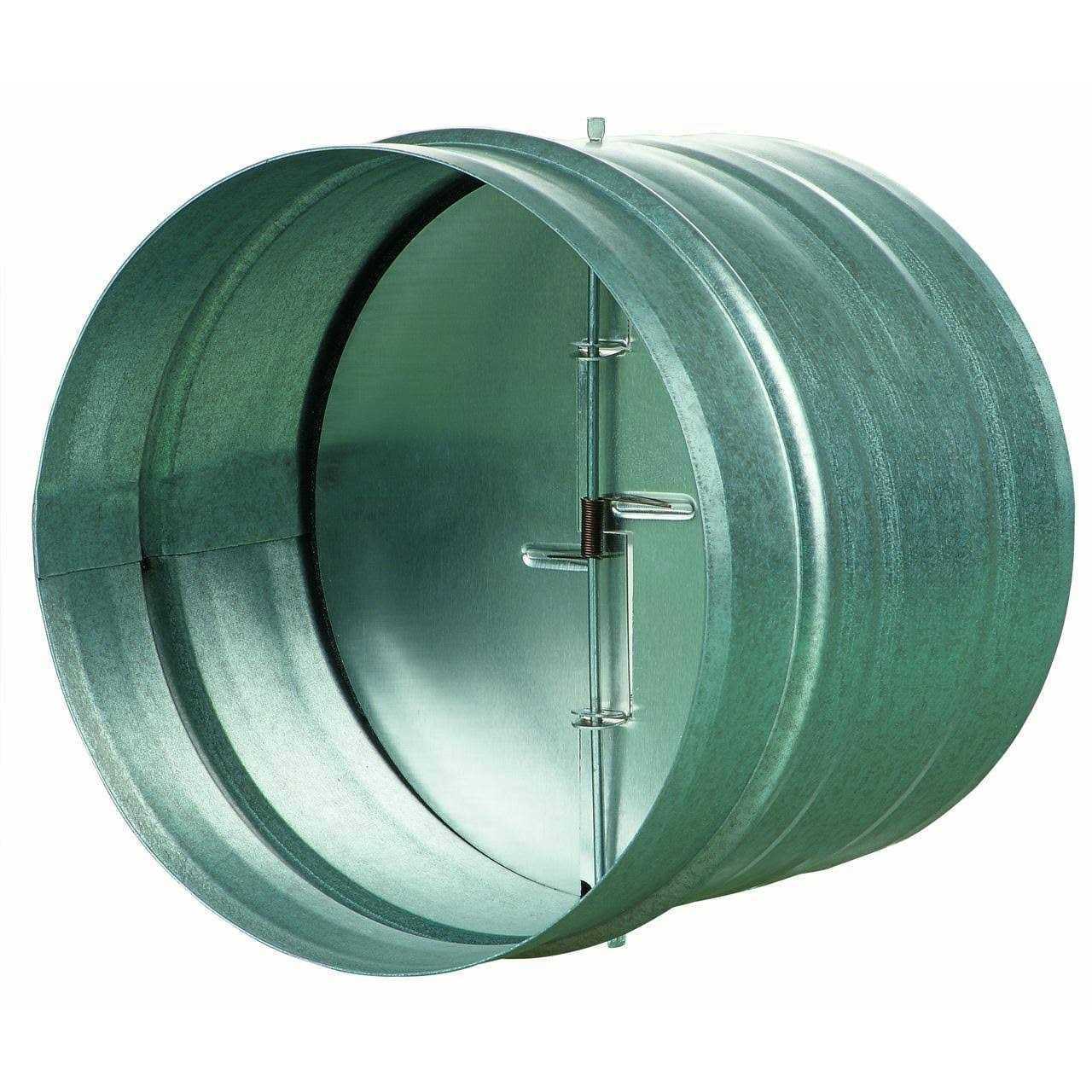 Galvanized Back-Draft Damper with Rubber Seal - Cheap Fitting