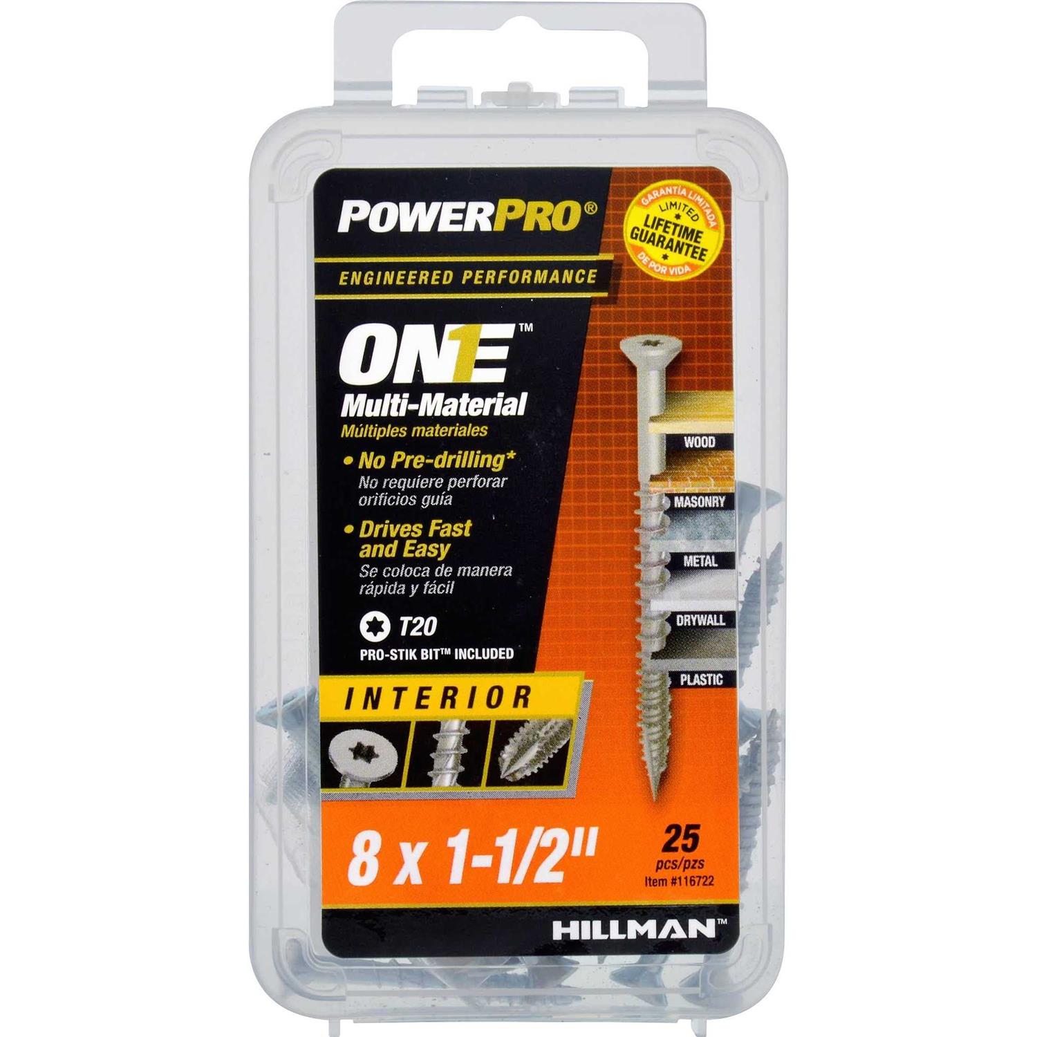 Power Pro ONE Exterior Flat-Head Multi-Material Screws - Cheap Fitting
