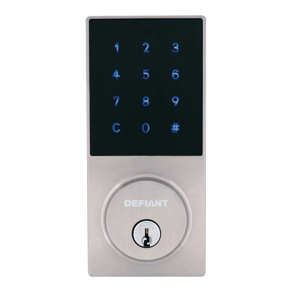 Defiant Slim Satin Nickel Electronic Touchpad Deadbolt - Cheap Fitting