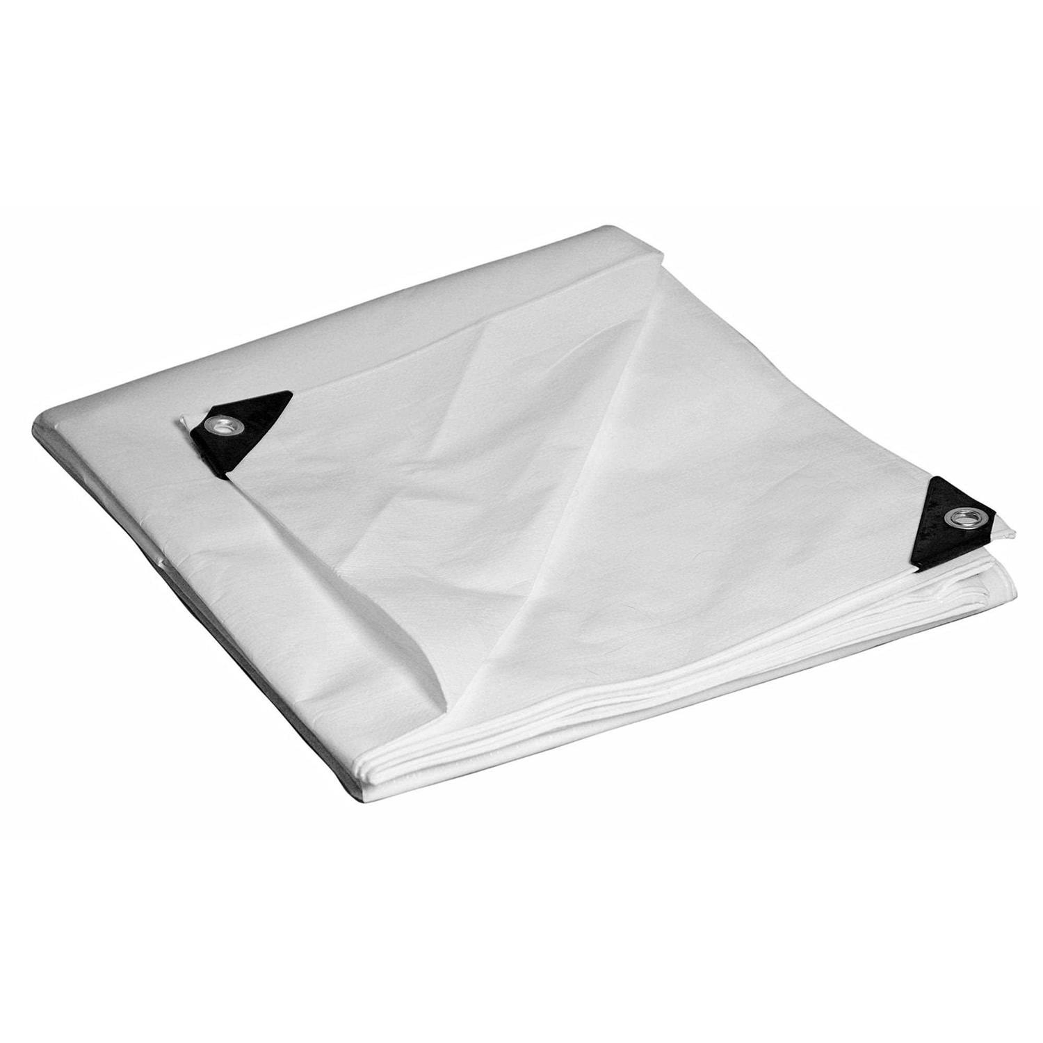 Dry Top Foremost Tarp 10′ X 12′ White Heavy Duty Tarp - Cheap Fitting