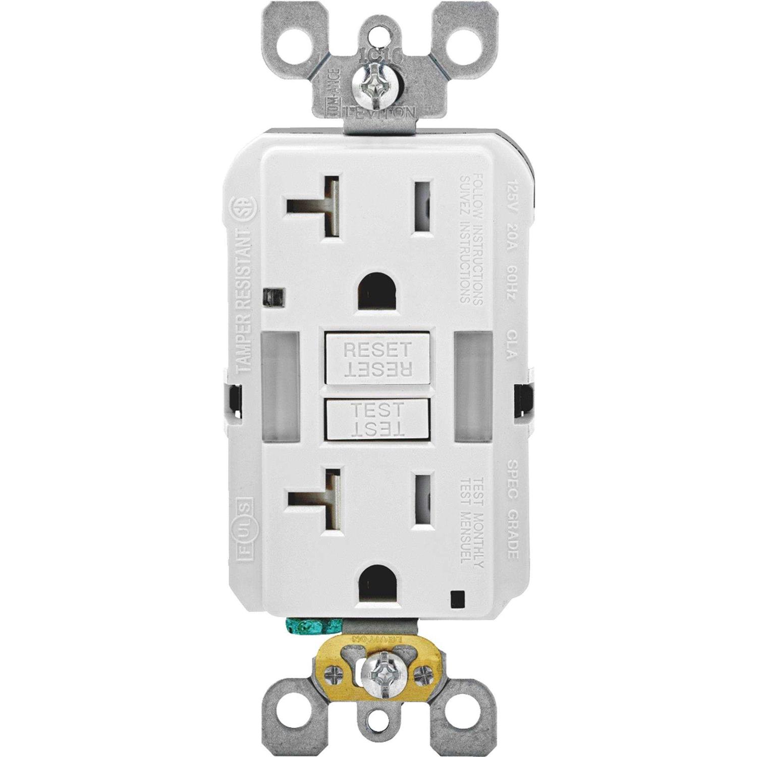 Leviton SmartlockPro GFCI Outlet White GFNL2-W - Cheap Fitting