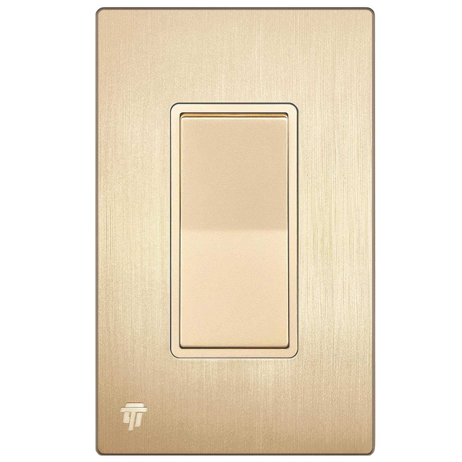 Enerlites Elite Series Decorator Light Switch with Brushed Screwless Wall Plate - Cheap Fitting