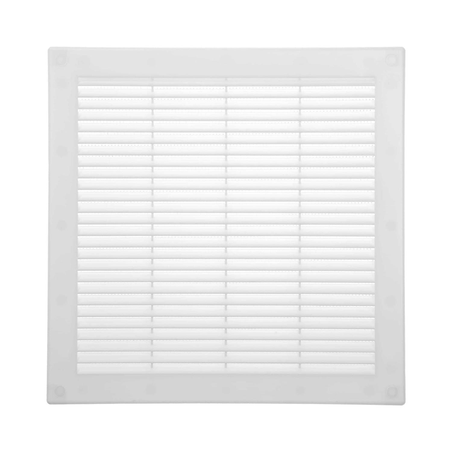 Ecopro Vent Square Vent Grille with Protective mesh. Lightweight Plastic Ventilation Register/Cover. Indoor and Outdoor Soffit - Cheap Fitting