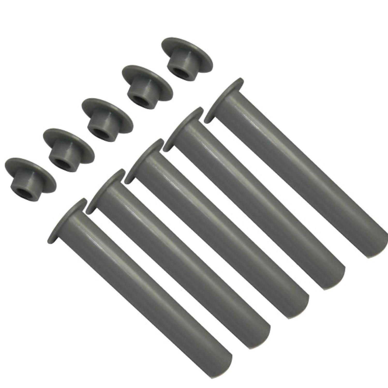 Pool Fence DIY 4×0.625 Plastic Sleeve and Cap in Gray - Cheap Fitting