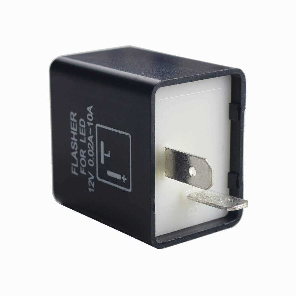 DEWHEL 12V 0.02A-10A 2-Pin CF-12 Automatic Electronic LED Flasher Relay Fix for Turn Signal Light Fast Hyper Flash - Cheap Fitting