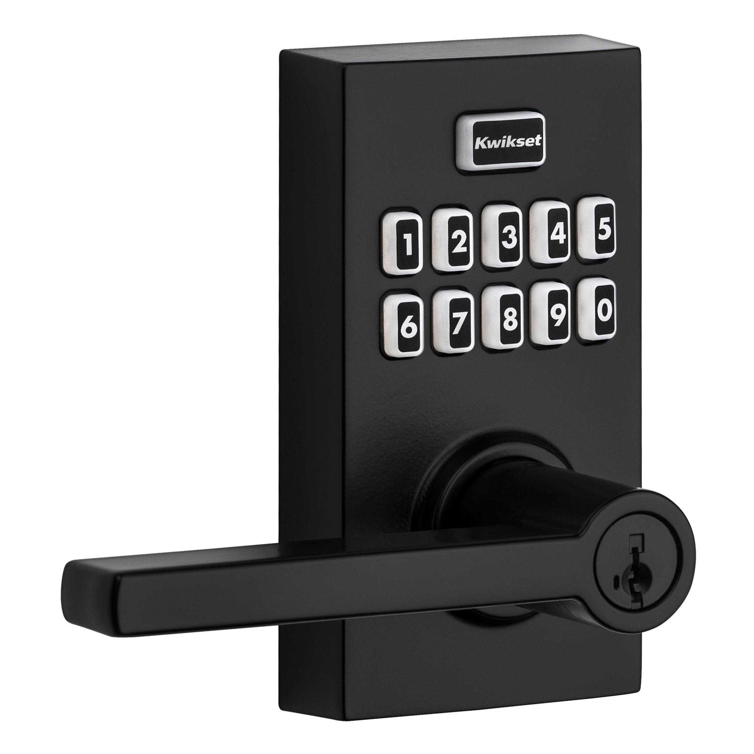 Kwikset SmartCode Electronic Halifax Lever BLK - Cheap Fitting