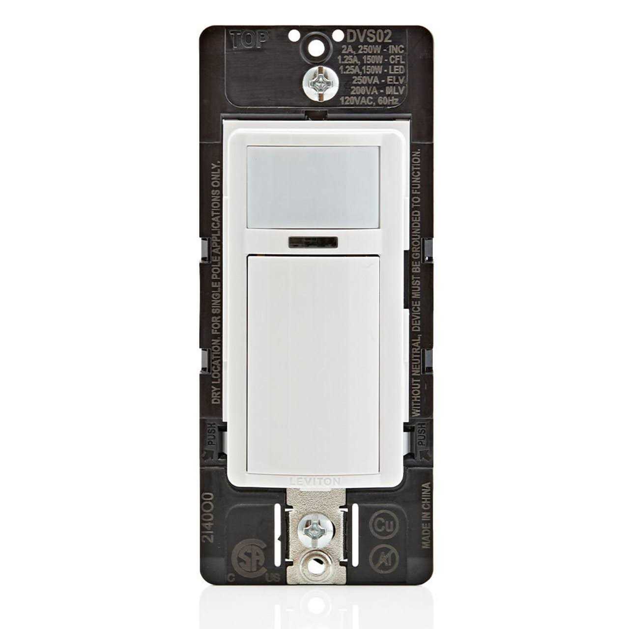 Leviton DVS02-1LW Decora Vacancy Motion Sensor In-Wall Switch - Cheap Fitting