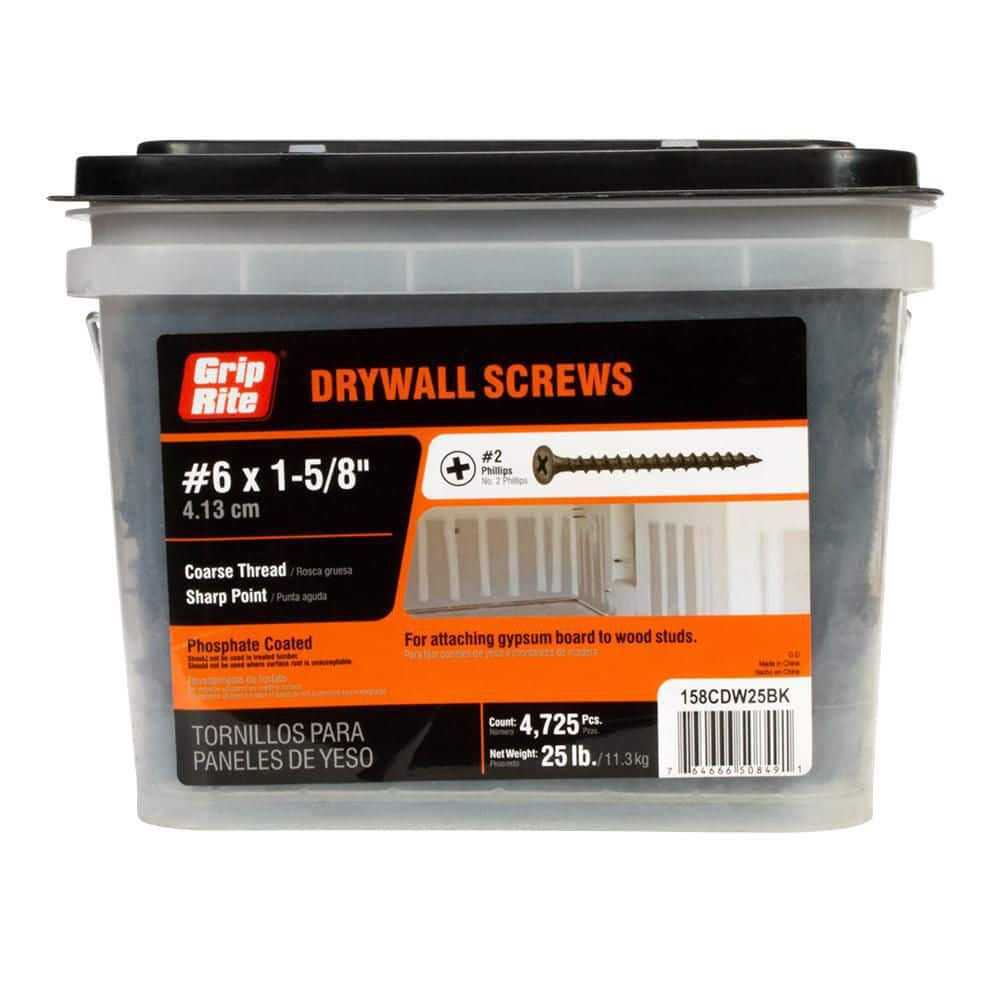 Grip-Rite #6 x 1-5/8-in Bugle Coarse Thread Drywall Screws - Cheap Fitting