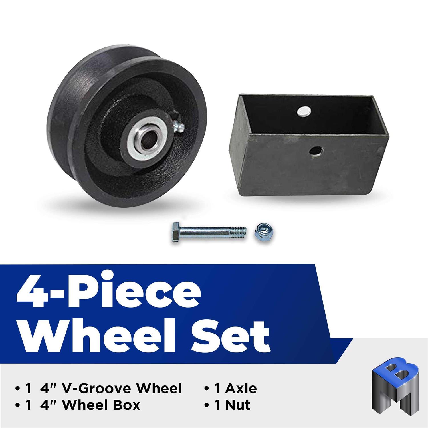 Bobco Metals 4 Cast Iron V Groove Wheel - Cheap Fitting