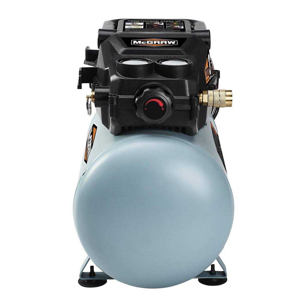 Mcgraw 3 Gallon 1/3 HP 110 PSI Oil-Free Hotdog Air Compressor - Cheap Fitting