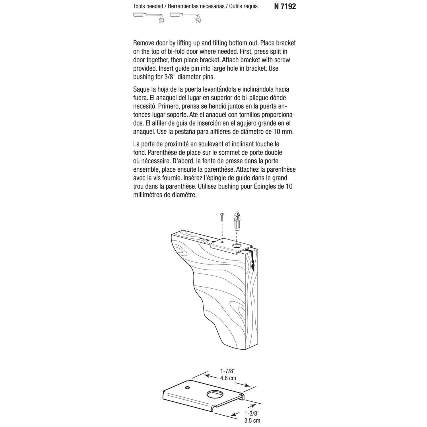Prime-Line N 7192 Bi-Fold Door Bracket - Cheap Fitting