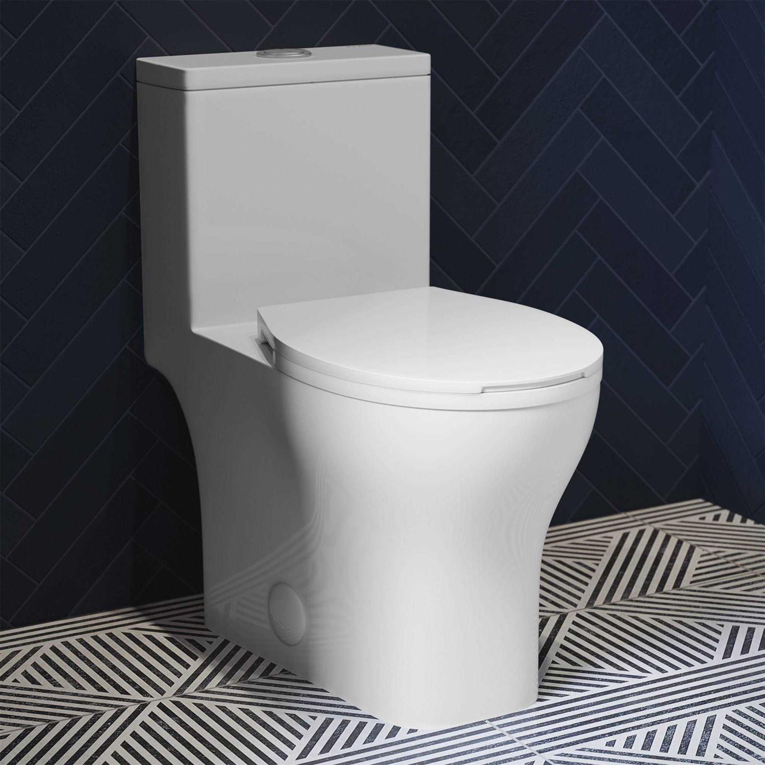 Swiss Madison Sublime III One-Piece Round Toilet Vortex Dual-Flush 0.95/1.26 GPF - Cheap Fitting
