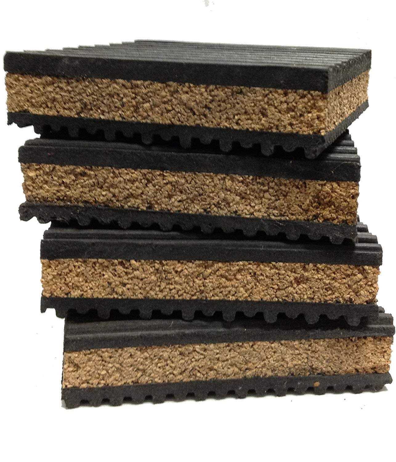 PneumaticPlus 4 Pack Of Anti Vibration Pads 4 X 4 X 7/8 Rubber/Cork Vibration Isolation Pads - Cheap Fitting