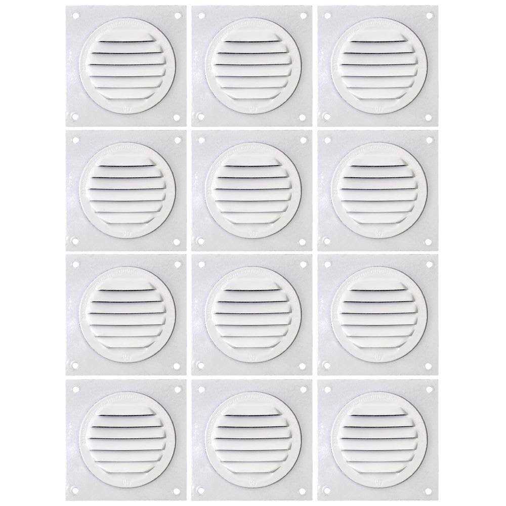 Active Ventilation Aluminum Round Soffit Vent in White - Cheap Fitting