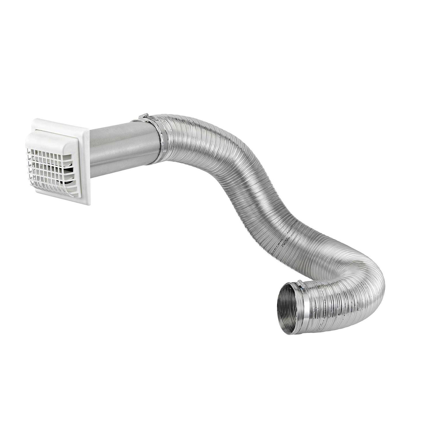 Lambro Rigiflex 4-in dia Plastic Louvered with Guard Dryer Vent Hood L1379WG-R - Cheap Fitting