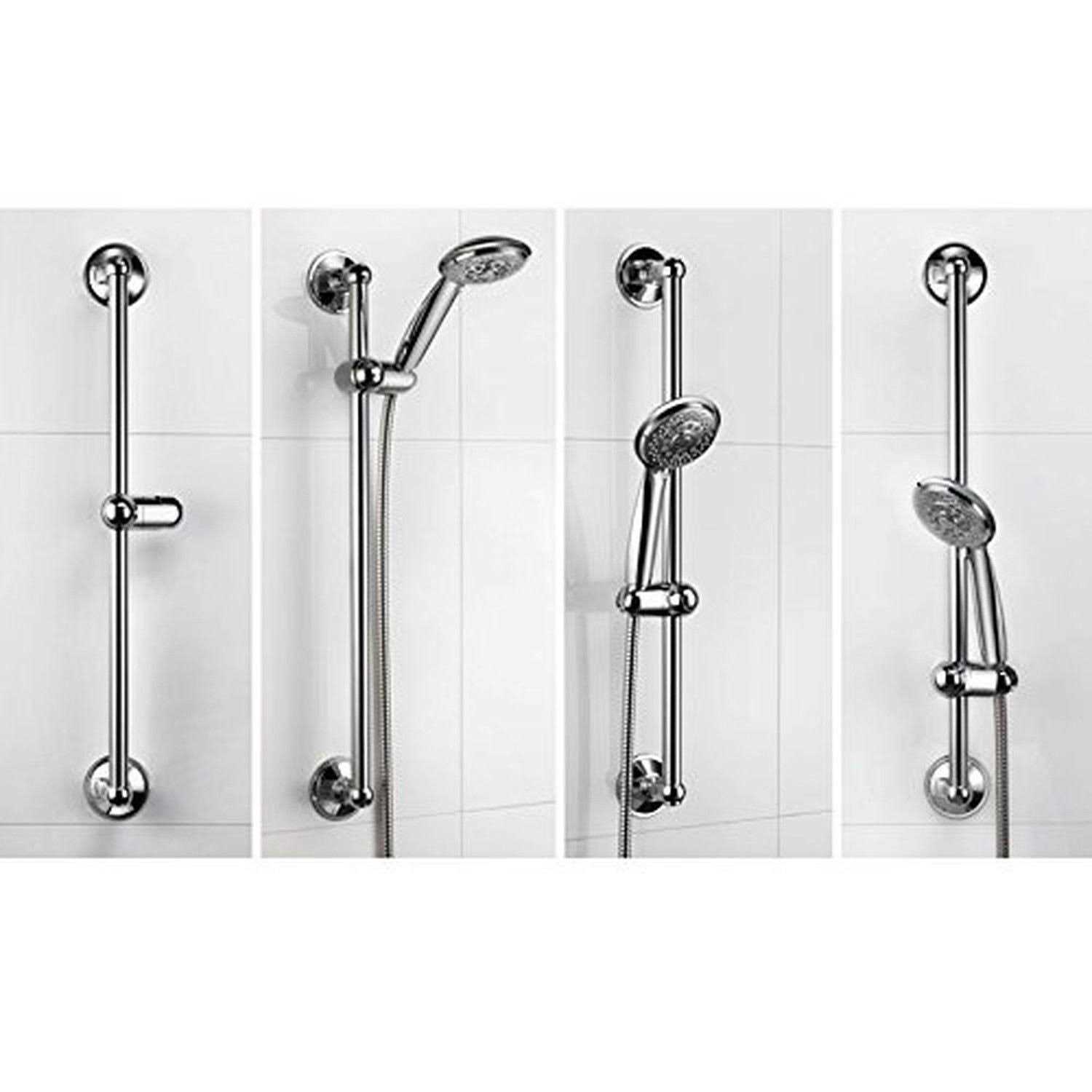 Hotelspa Insta mount Stainless Steel Height/Angle Adjustable Shower Slide Bar - Cheap Fitting