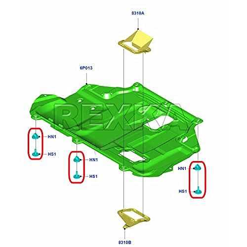 Rexka 10 Sets T30 Engine Splash Shield Guard Undertray Cover Screws Bolt Nut Clip Kit Compatible with Ford Focus Fusion Escape Explorer C-Max Transit - Cheap Fitting