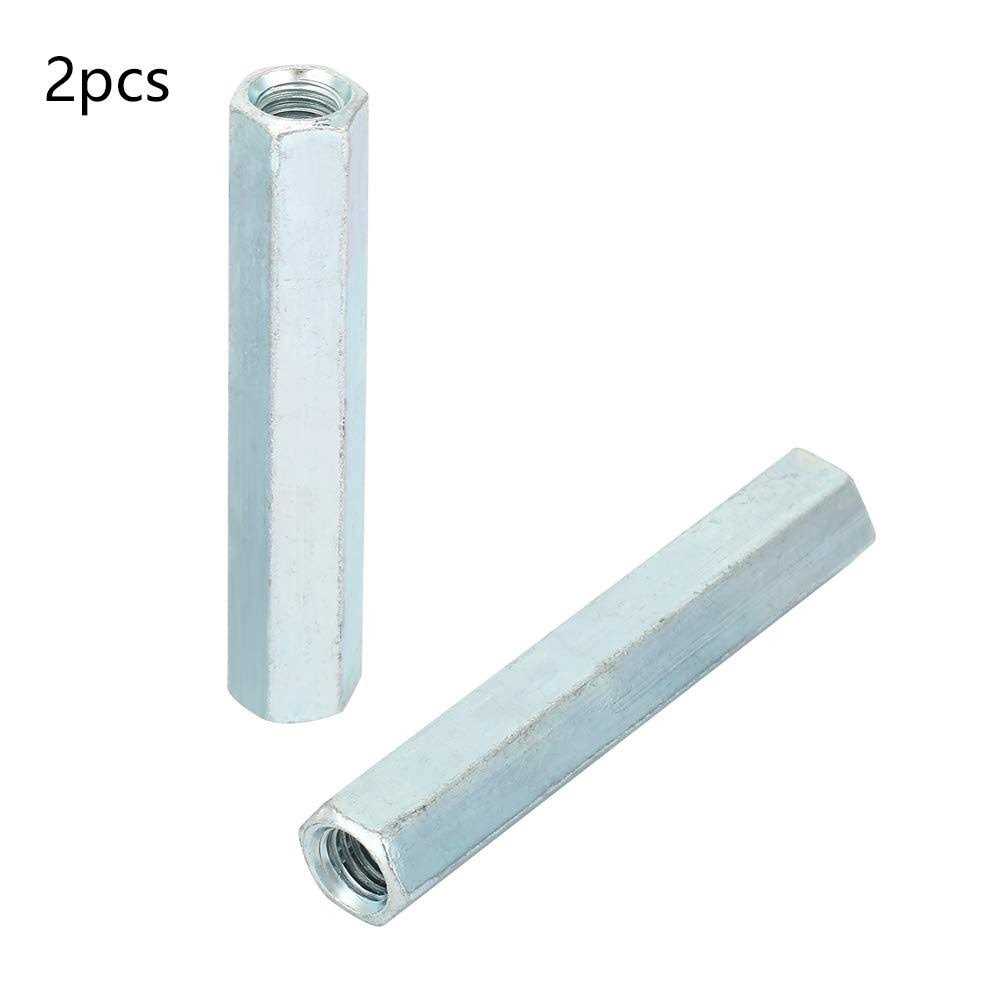 2Pcs M8×66 Long Hexagon Nut Studding Connectors Coupling Nut Long Rod Coupling Hex Nut Screw for Continuous Threaded Rod - Cheap Fitting