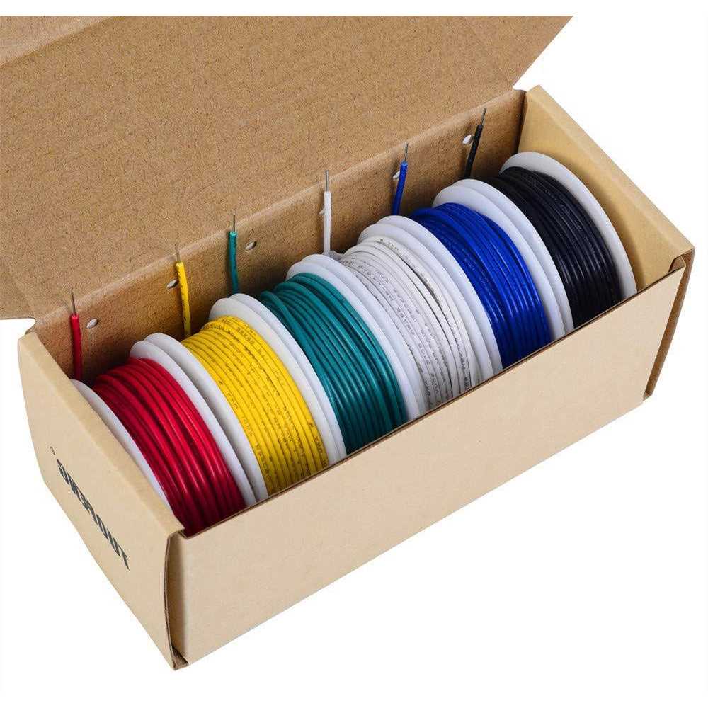 TUOFENG awg Solid Wire-Solid Wire Kit-6 Different colored spools Gauge Jumper Wire - Cheap Fitting