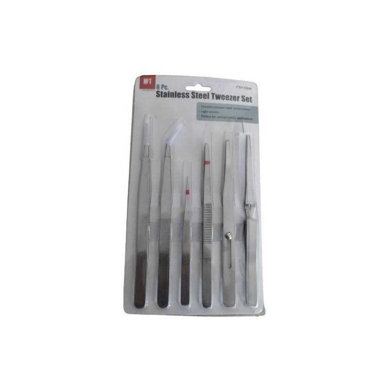 Hft 6 Piece Fine Point Tweezer Set for Electrical Soldering - Cheap Fitting