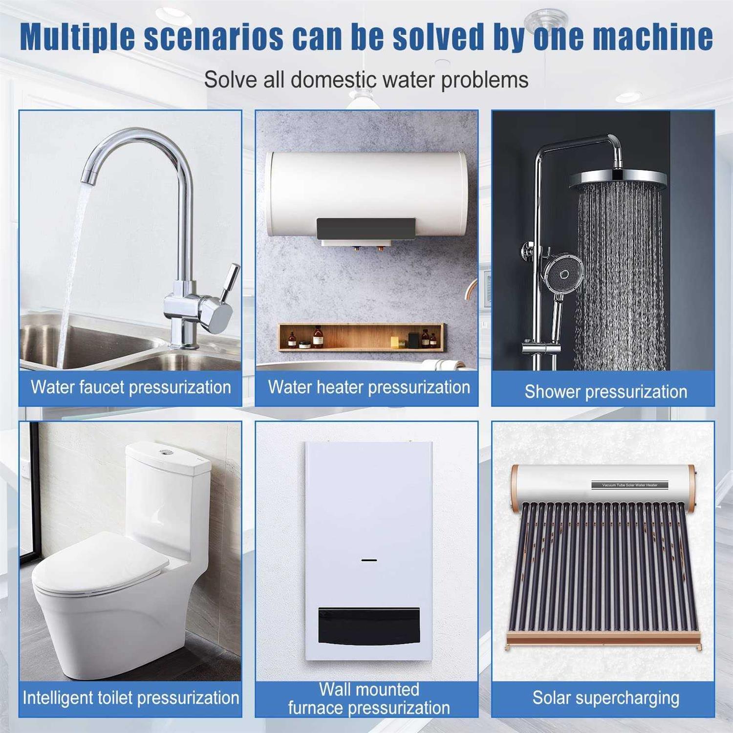 120W Home Water Pressure Booster Pump with Automatic Water Flow Switch - Cheap Fitting