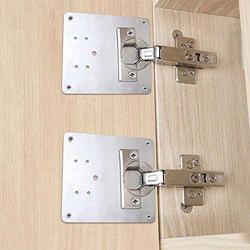 WANLIN Cabinet Door Hinge Repair Plate,Kitchen Cupboard Door Hinge Repair Kit,Hinge Repair Brackets Kit Includes Fixing Screws,for Wood,Furniture - Cheap Fitting