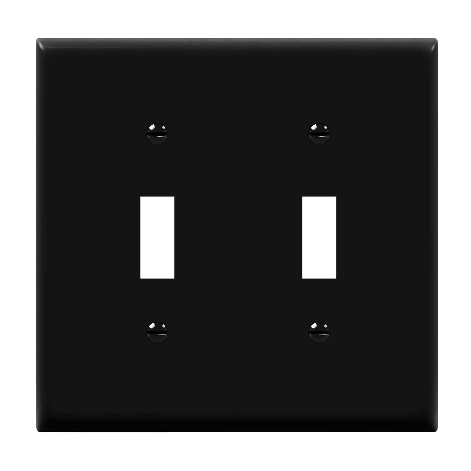 Enerlites Double Toggle Switch Cover Two Gang Light Switch Wall Plate - Cheap Fitting