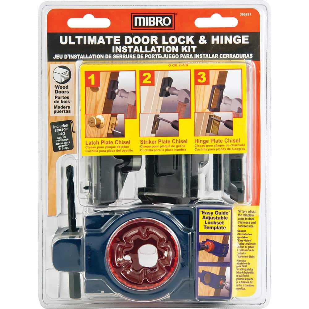 Mibro 366291 Ultimate Door Lock and Hinge Installation Kit for Wood Doors - Cheap Fitting