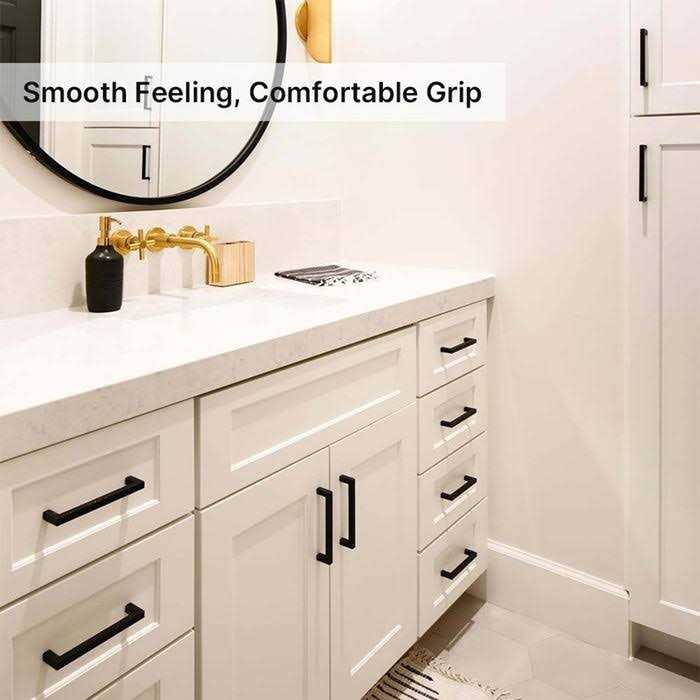 Goldenwarm Black Cabinet Handles Black Cabinet Pulls Kitchen Cabinet - Cheap Fitting