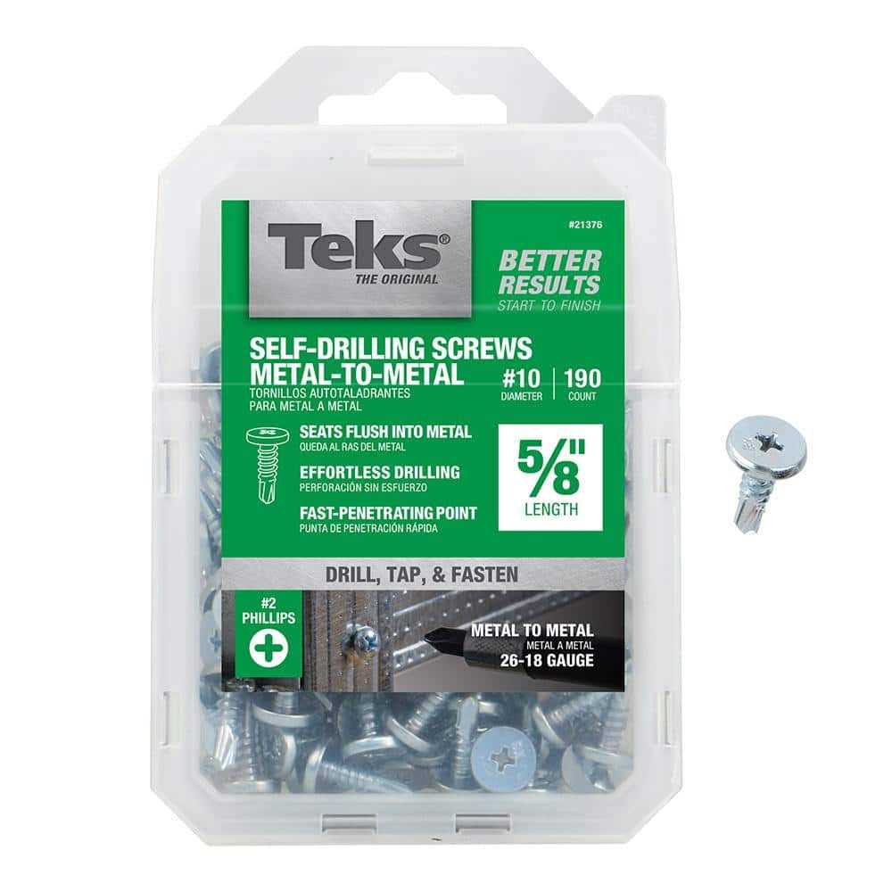 Teks #10 x 5/8 in. Phillips Pancake Head Self Drilling Screws - Cheap Fitting
