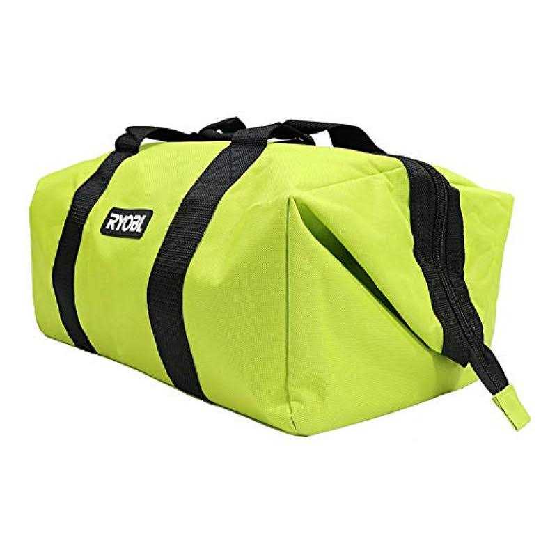 Green Wide Mouth Collapsible Genuine OEM Contractors Bag w/Full Top Single Zipper Action and Cross X Stitching - Cheap Fitting