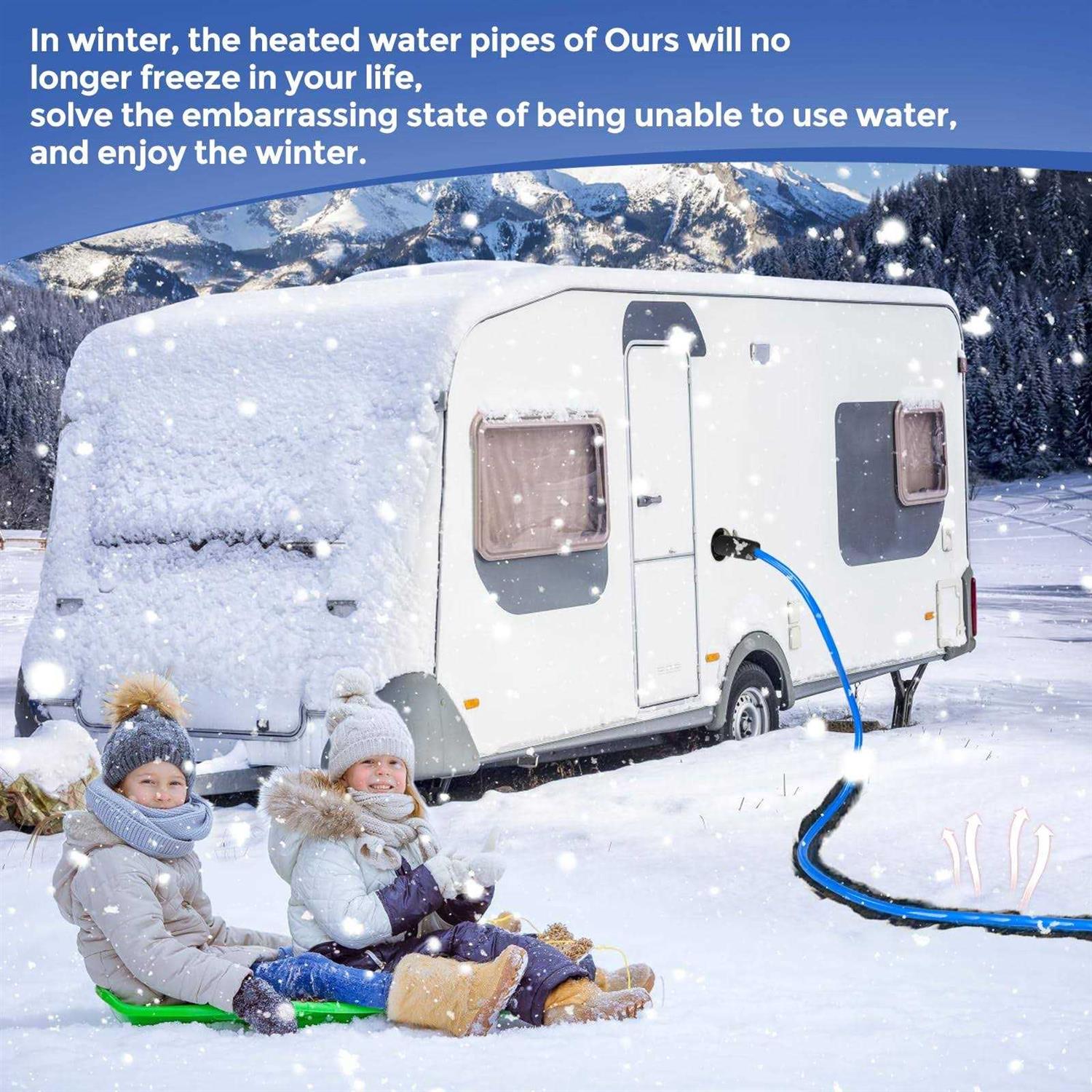 Wufoty Heated Water Hose for RV,Heated Drinking Water Hose with Thermostat,Lead and BPA Free,1/2Inner Diameter,Temperatures Down to -40°F - Cheap Fitting