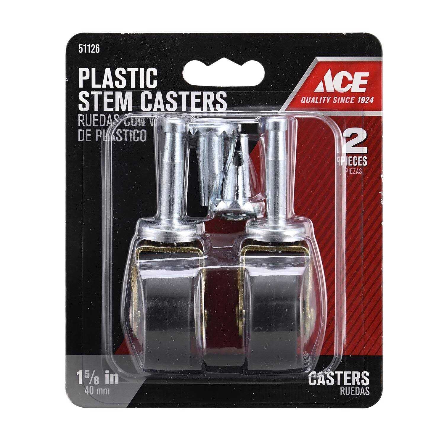 Ace 1-5/8 in. d Swivel Plastic Caster 50 lb 1 pk - Cheap Fitting