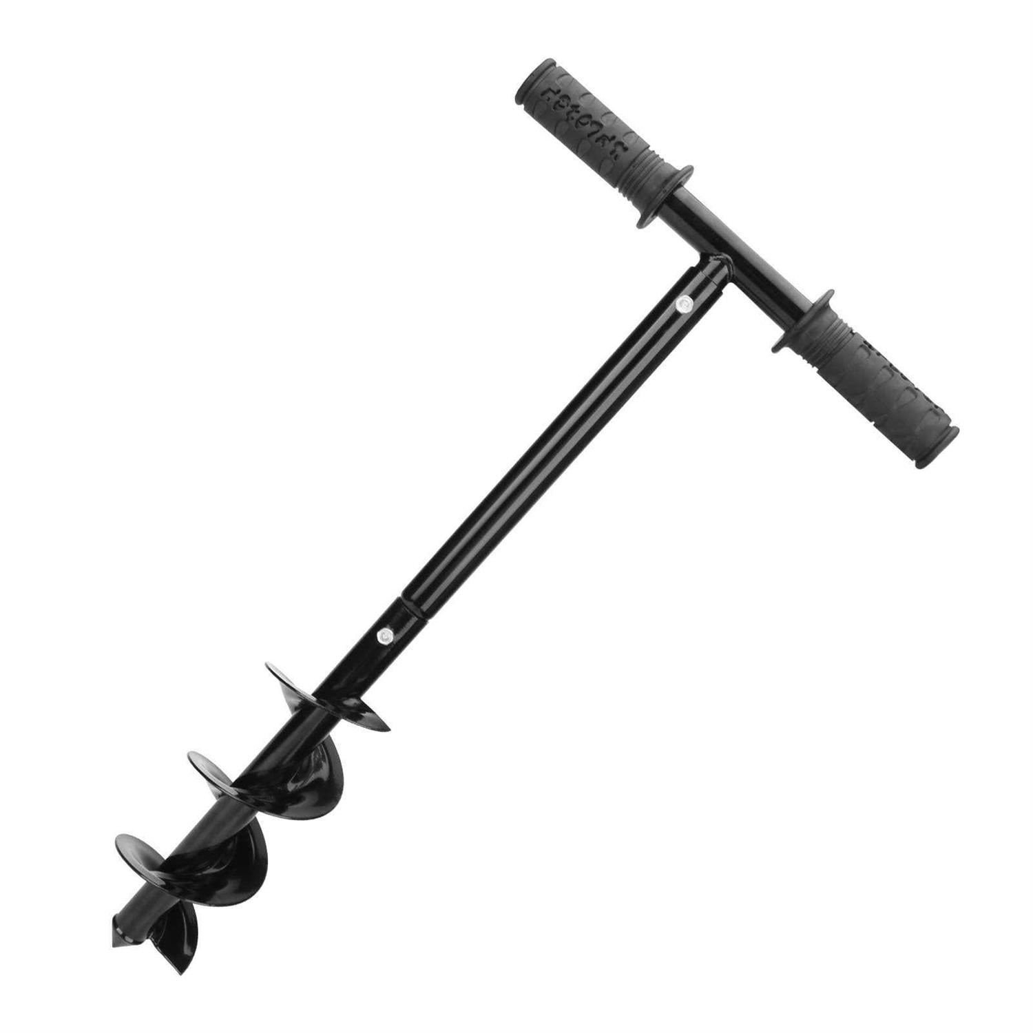 Laelr Garden Auger Drill Earth Auger Drill with Non-Slip Handle Post Hole Digger 3.9×23.6inch/1X1.96ft Garden Auger Spiral Drill Rapid Planter Fence - Cheap Fitting