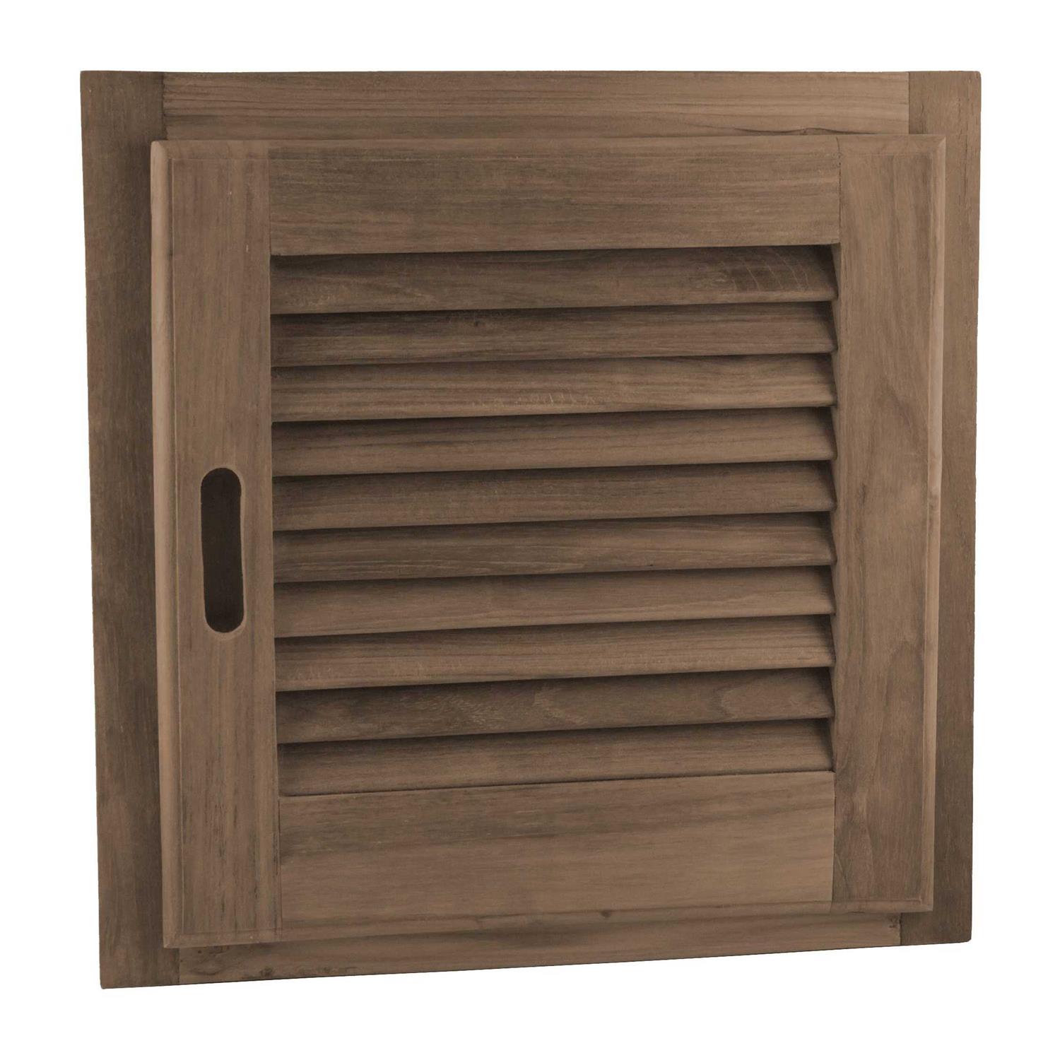 SeaTeak Louvered Door & Frame RH - Cheap Fitting