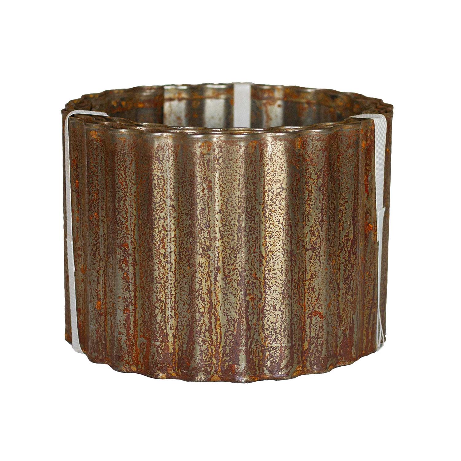 Dakota Tin Corrugated Garden Edging - Cheap Fitting