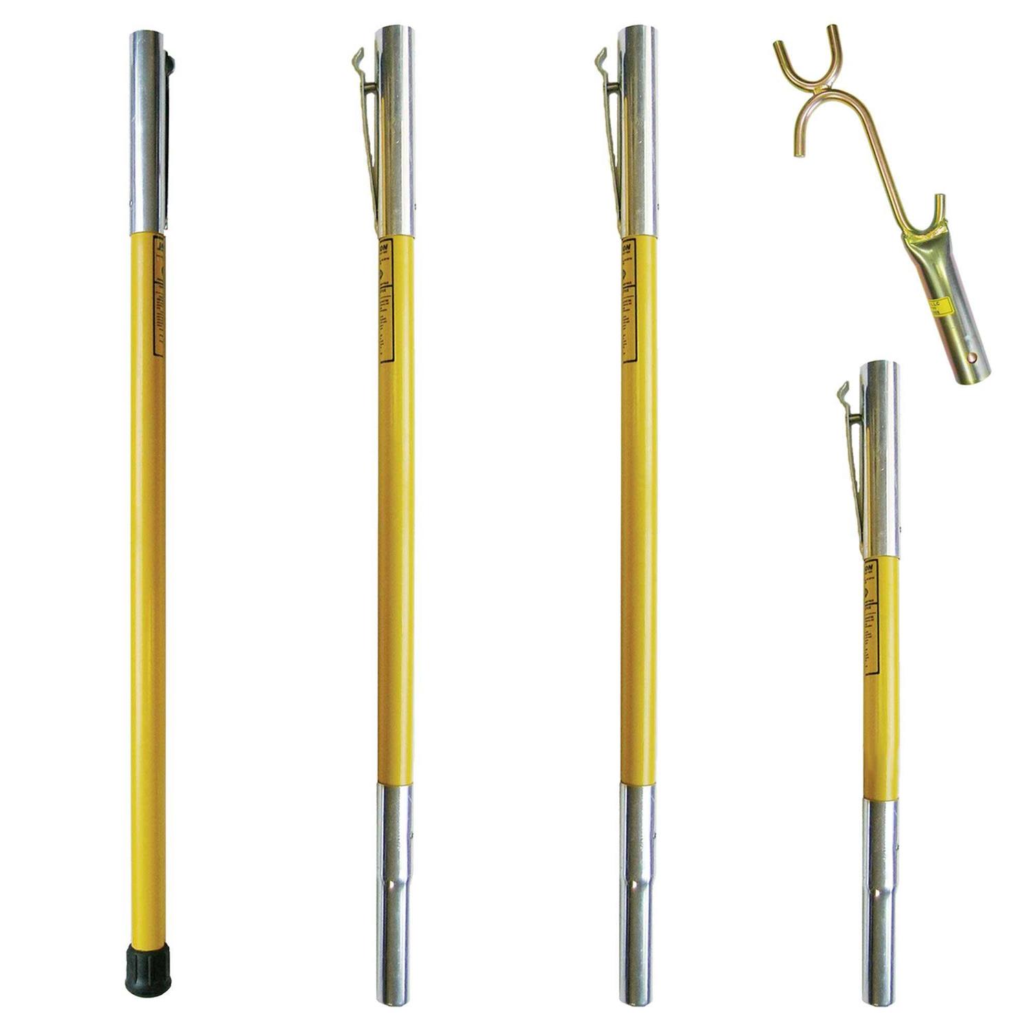 Jameson FG Series Fiberglass Pole Set with Wire Raiser FG-6-3W - Cheap Fitting