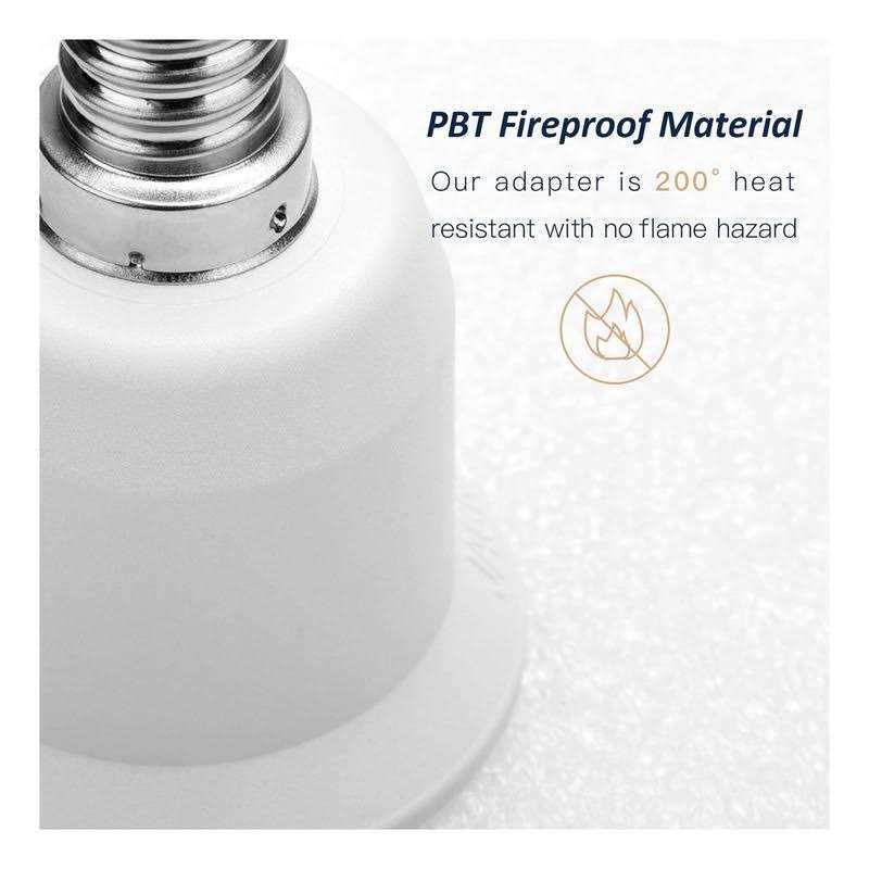 Jackyled 5-Pack E12 to E26 Adapter Chandelier Light Socket Candelabra E12 to Medium Socket E26/E27 Converter Bulb Base Adapter Converter - Cheap Fitting