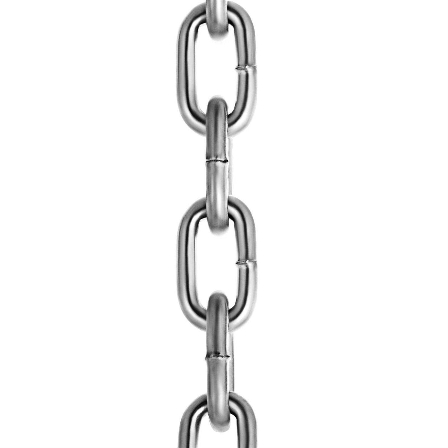 Vevor Grade 30 Chain 3/16 Inch by 100Ft Length Grade 30 Proof Coil Chain Zinc Plated Grade 30 Chain for Towing Logging Agriculture and Guard Rails - Cheap Fitting