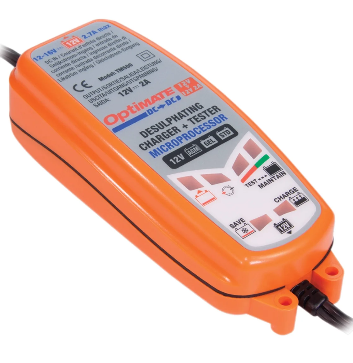 Tecmate OptiMate DC-Duo 12V/12.8V 2A DC- Battery Charger/Maintainer (TM-500V3) - Cheap Fitting