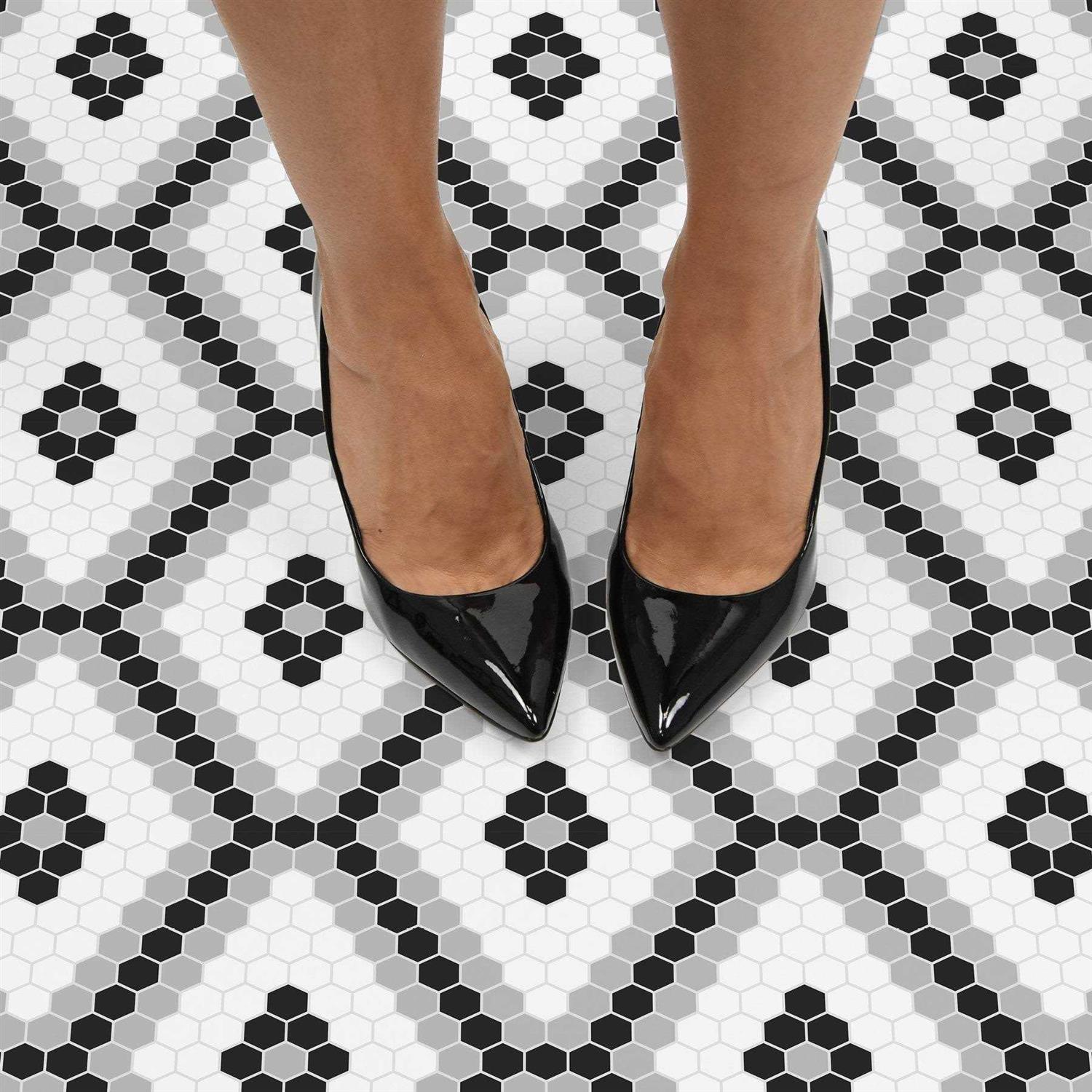 FloorPops Leyton Peel Stick Floor Tiles - Cheap Fitting