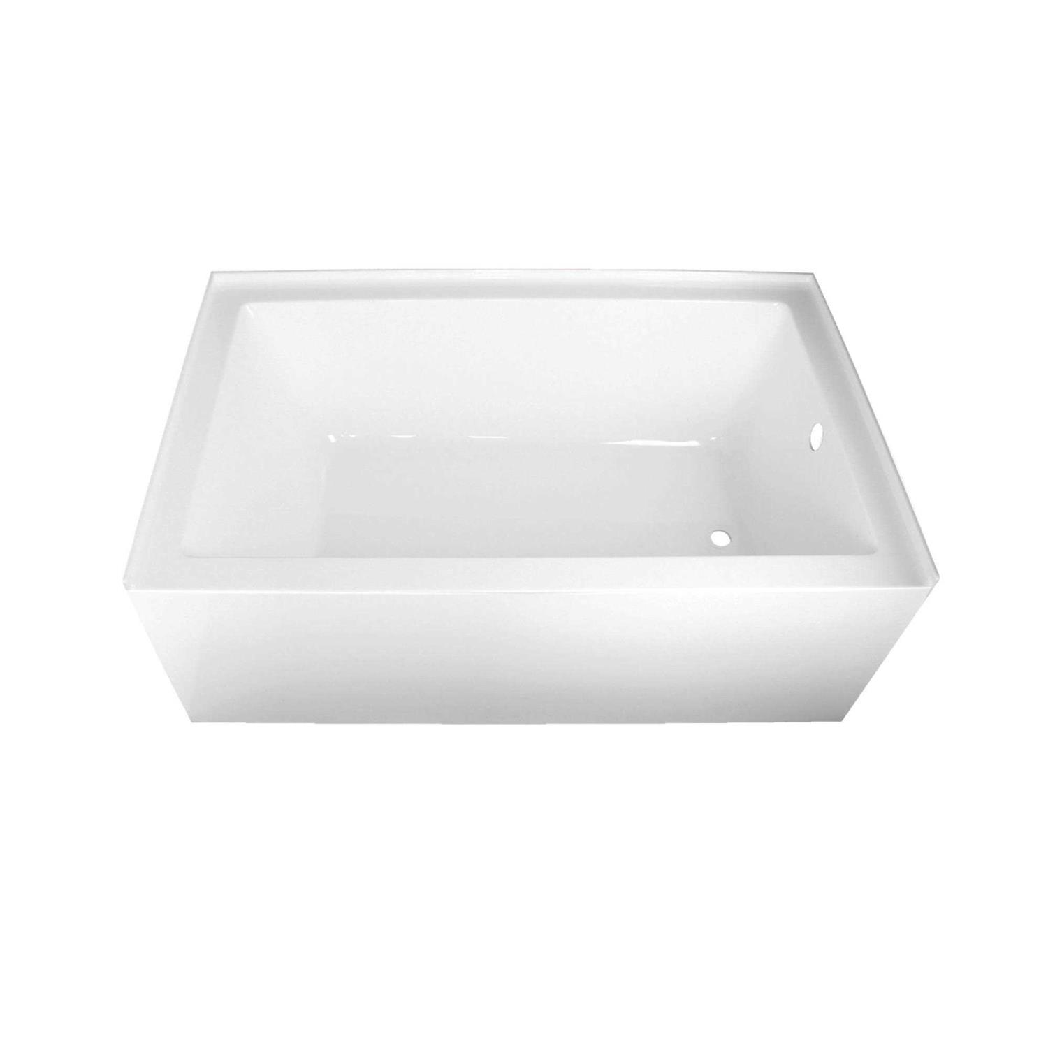Aqua Eden VTAP603622R 60-Inch Acrylic Alcove Tub with Right Hand Drain - Cheap Fitting