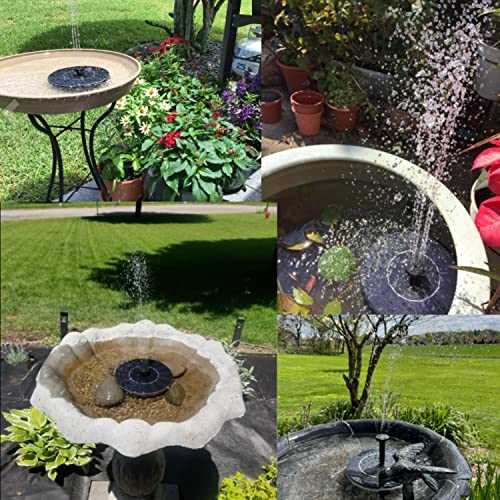 VIVII Solar Fountain Solar Powered Bird Bath Fountain Pump with 4 Nozzles 1.4W Solar Panel Kit Water Pump - Cheap Fitting