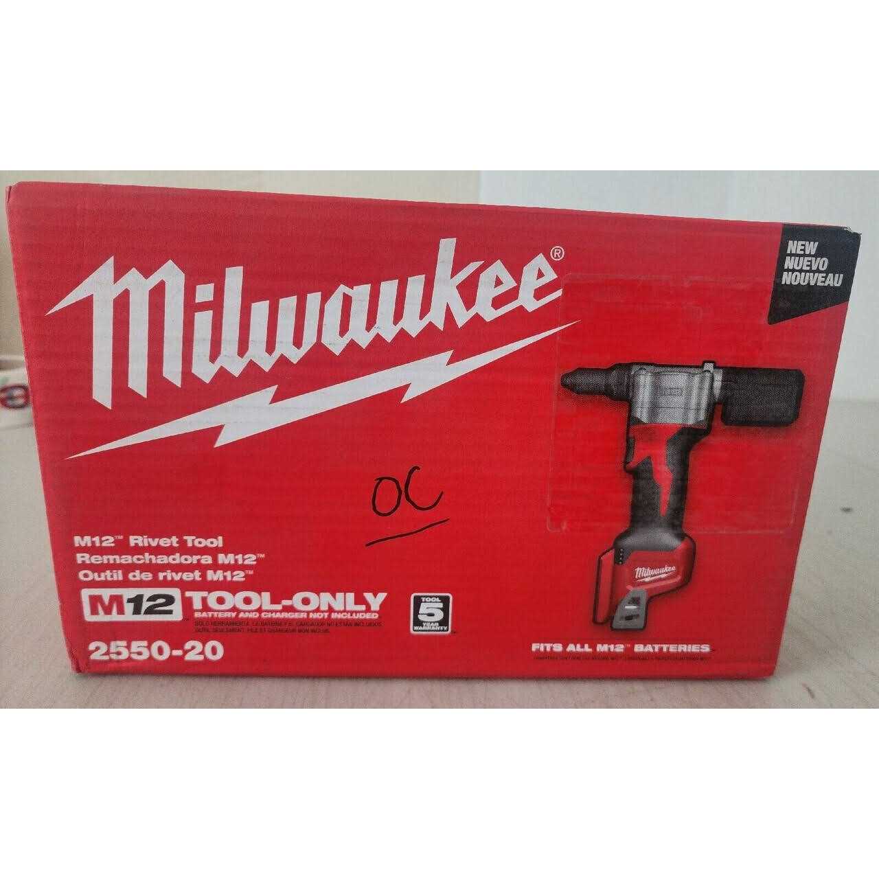 Milwaukee M12 Rivet Tool 2550-20 - Cheap Fitting