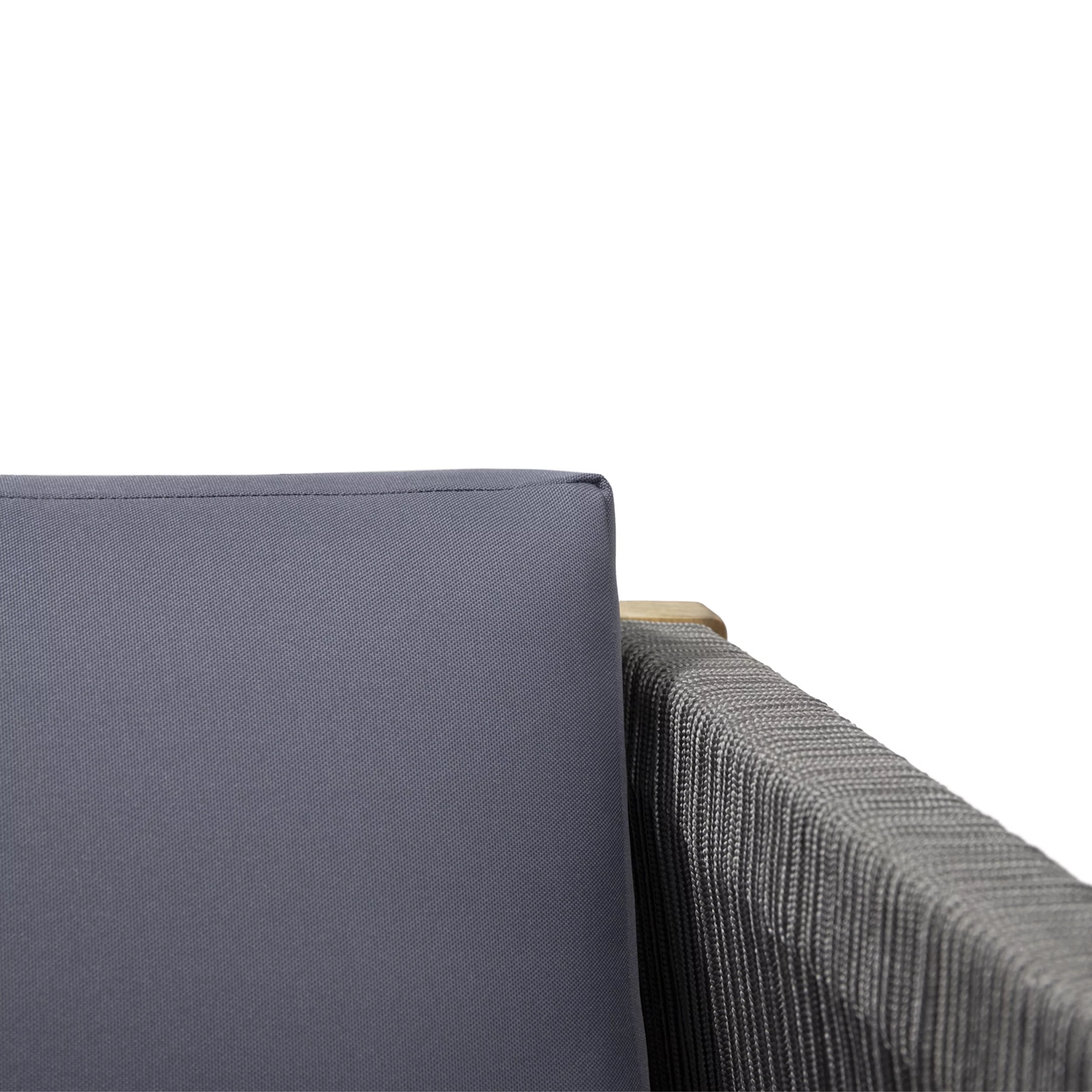 Carrie Acacia Wood and Rope Outdoor Club Chair, Teak, Gray, Dark Gray - Cheap Fitting