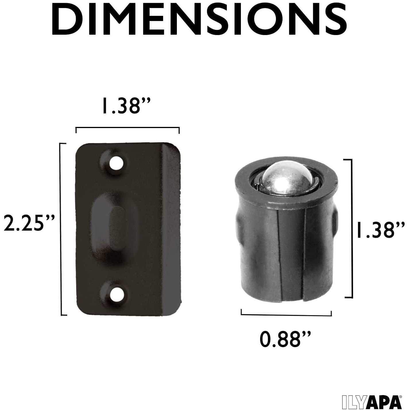 Ilyapa Ball Catch Door Hardware for Closet - Cheap Fitting