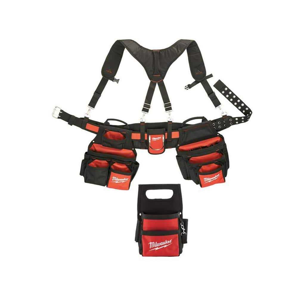 Milwaukee General Contractor Work Belt with Suspension Rig Pouch - Cheap Fitting